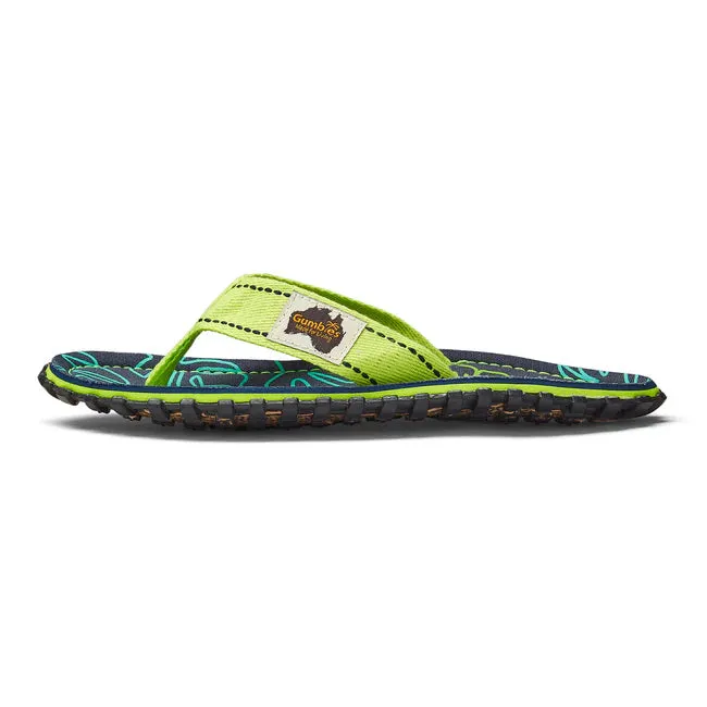 Gumbies ISLANDER Unisex Flip-Flops Lime Hibiscus sold by Shuperb product image thumbnail 5