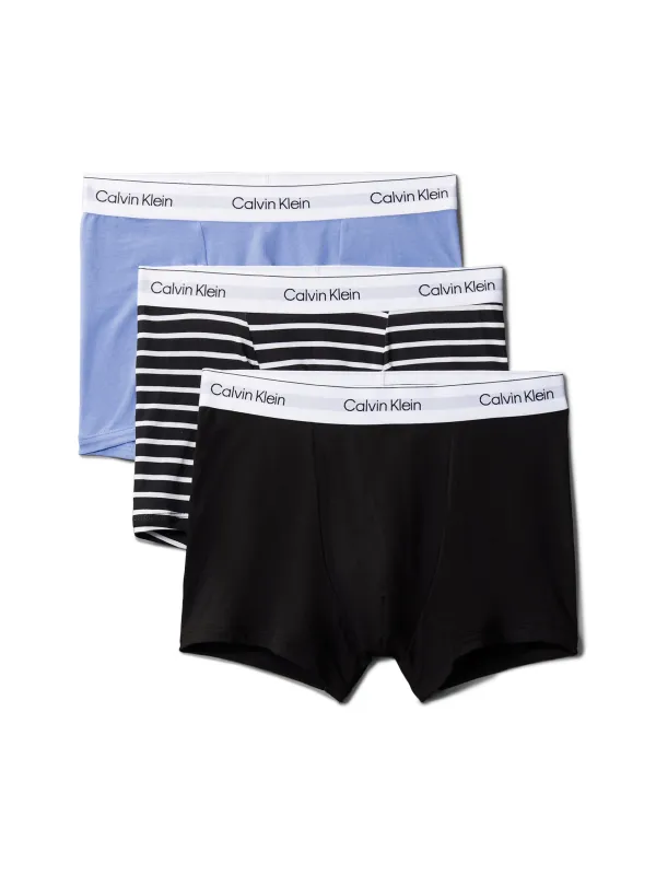 Calvin Klein ICON COTTON STRETCH 3 Pack Mens Dart Trunks Multicoloured made by Calvin Klein