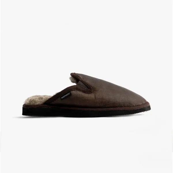 Shepherd ADAM Mens Sheepskin Mules Stone Oild Antique sold by Shuperb