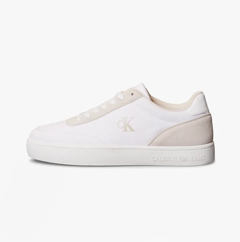 Calvin Klein CLASSIC CANVAS Mens Trainers Bright White/Eggshell sold by Shuperb