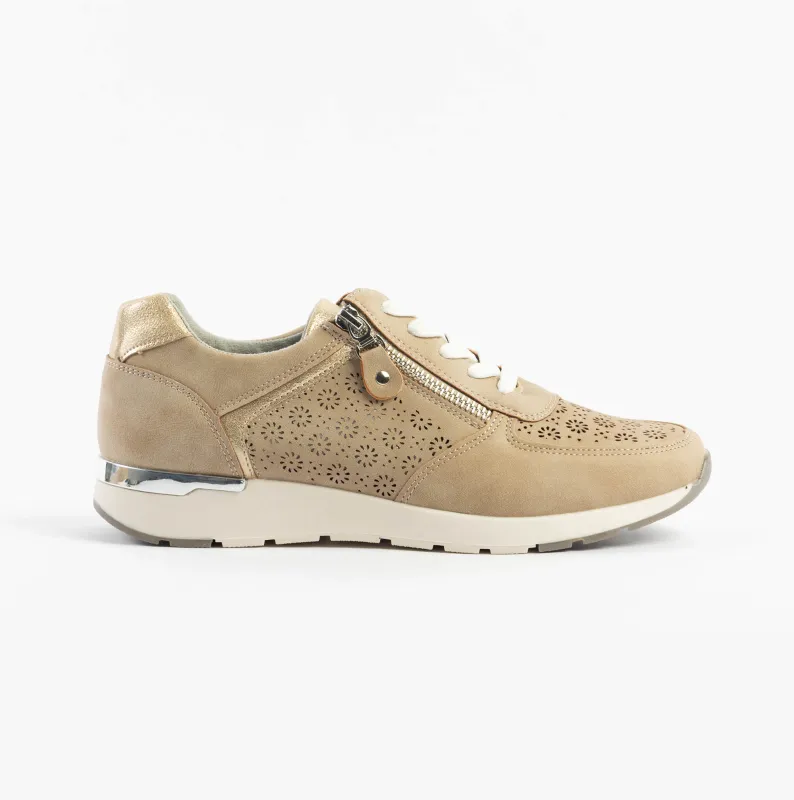 Dr Keller BARBARA Womens Trainers Beige sold by Shuperb