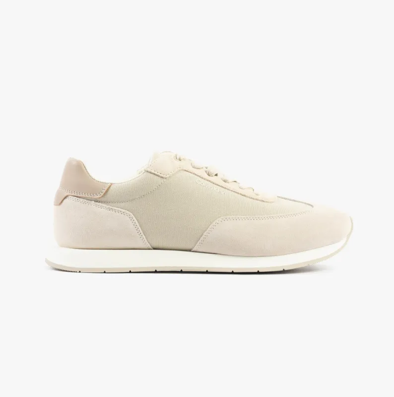 Calvin Klein SUEDE LOW PROFILE Mens Trainers Feather Gray Mix sold by Shuperb