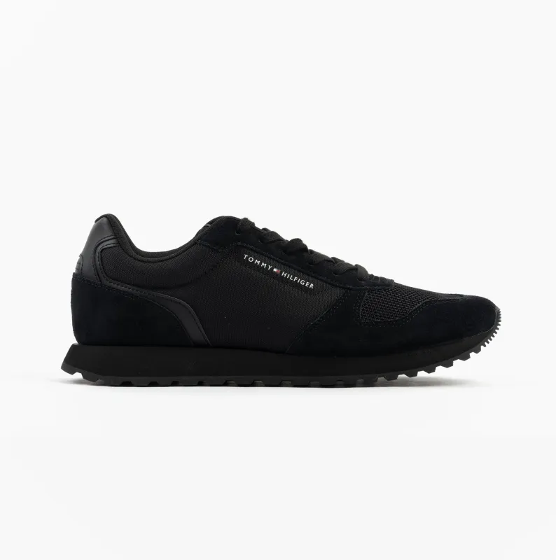 Tommy Hilfiger ESSENTIAL MIXED TEXTURE Mens Trainers Black sold by Shuperb
