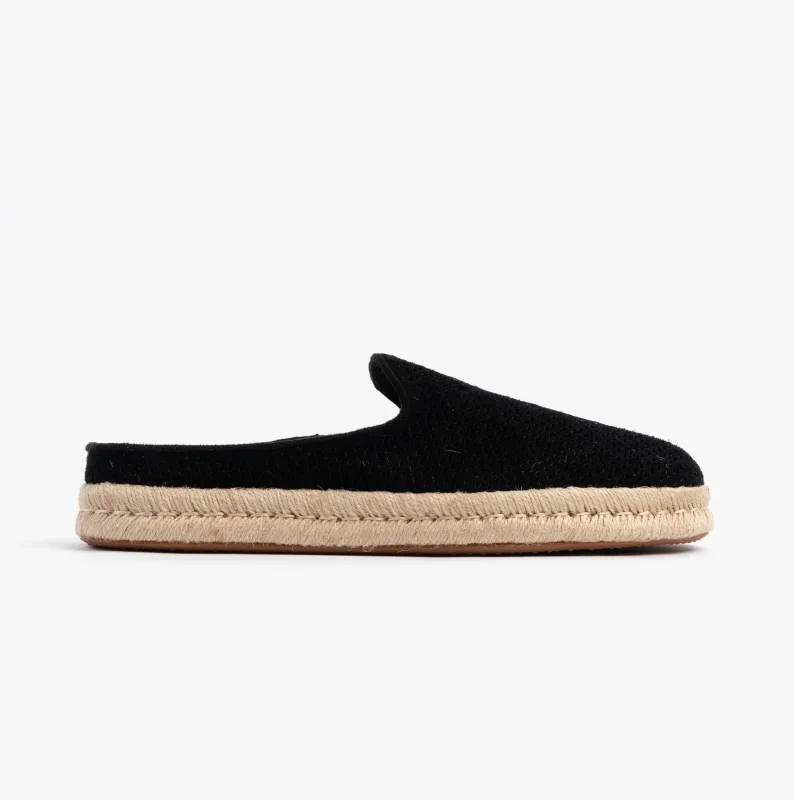 TOMS SANTIAGO MULE Mens Espadrille Black sold by Shuperb