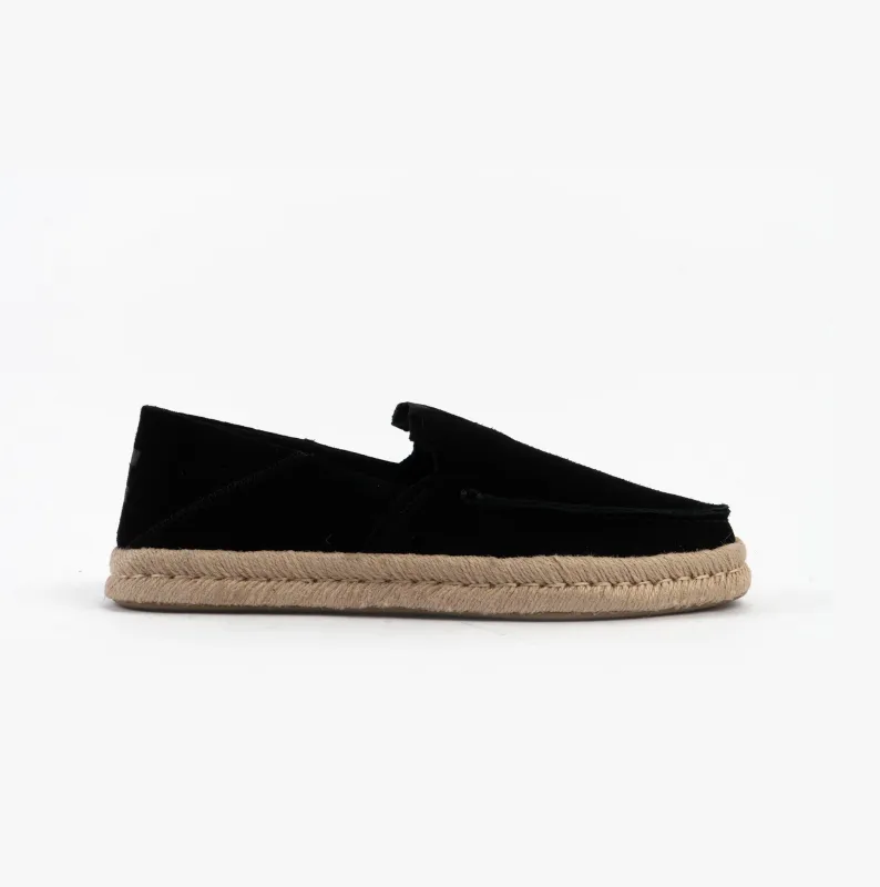 TOMS ALONSO LOAFER ROPE Mens Espadrille Black sold by Shuperb