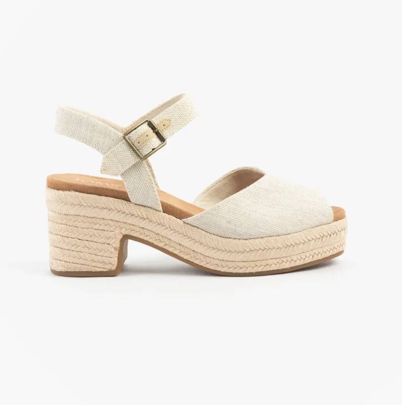 TOMS ISLA PEEP TOE Womens Sandals Natural sold by Shuperb