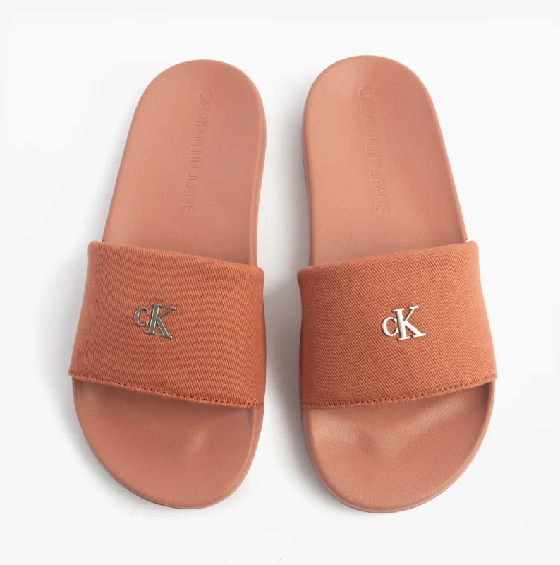 Calvin Klein Calvin Klein LOGO MONOGRAM Womens Slides Aragon sold by Shuperb