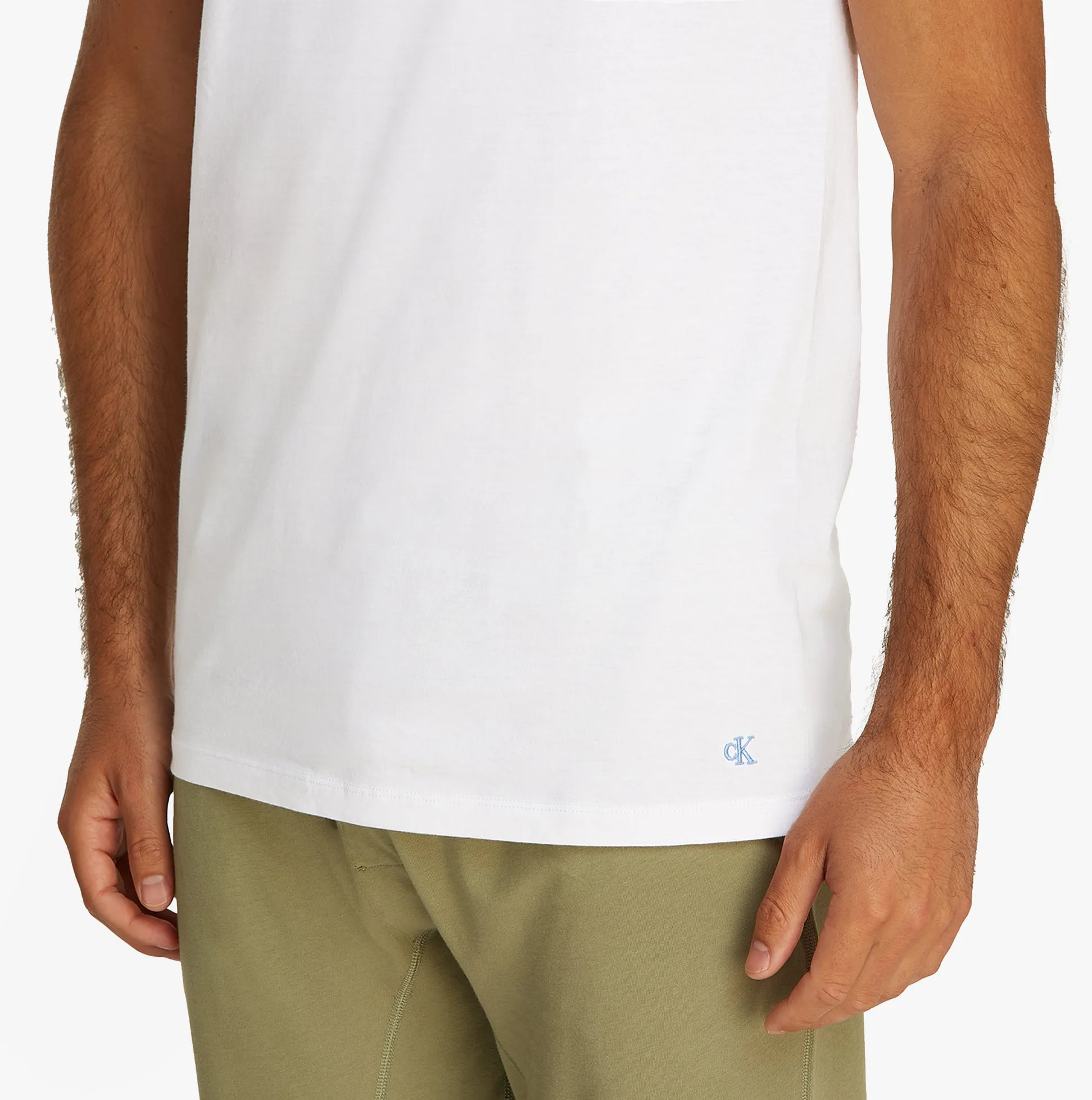 Calvin Klein 100% COTTON 3 Pack Mens T-Shirts Black/Grey Heather/Glacier sold by Shuperb product image thumbnail 5