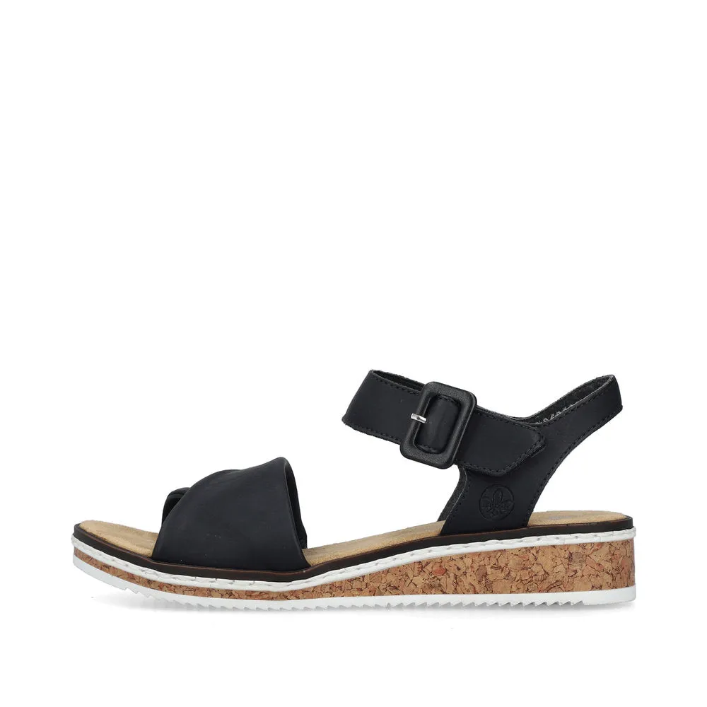 Rieker V3691-00 Womens Sandals Black sold by Shuperb