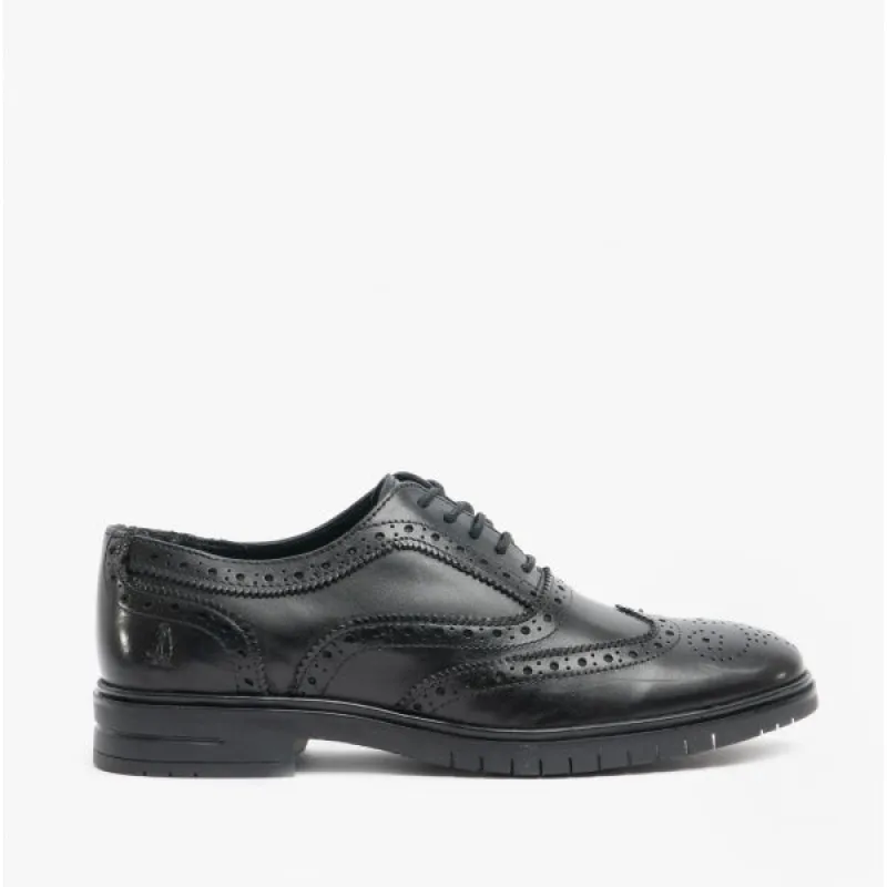 Hush Puppies SANTIAGO Mens Leather Oxford Brogue Shoes Black sold by Shuperb