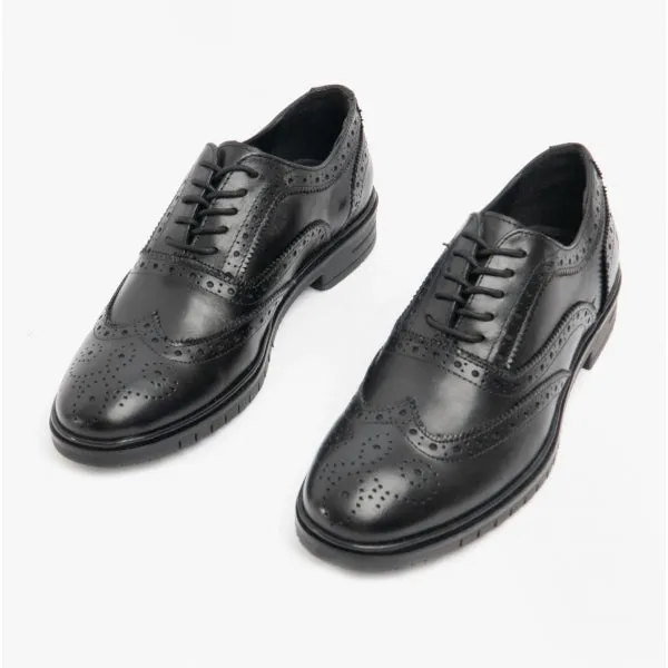 Hush Puppies SANTIAGO Mens Leather Oxford Brogue Shoes Black sold by Shuperb product image thumbnail 2