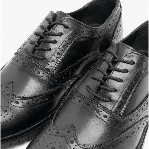 Hush Puppies SANTIAGO Mens Leather Oxford Brogue Shoes Black sold by Shuperb product image thumbnail 5