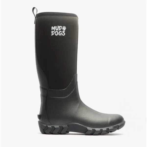 Mud Dogs RUTLAND TALL Neoprene Wellies Black sold by Shuperb