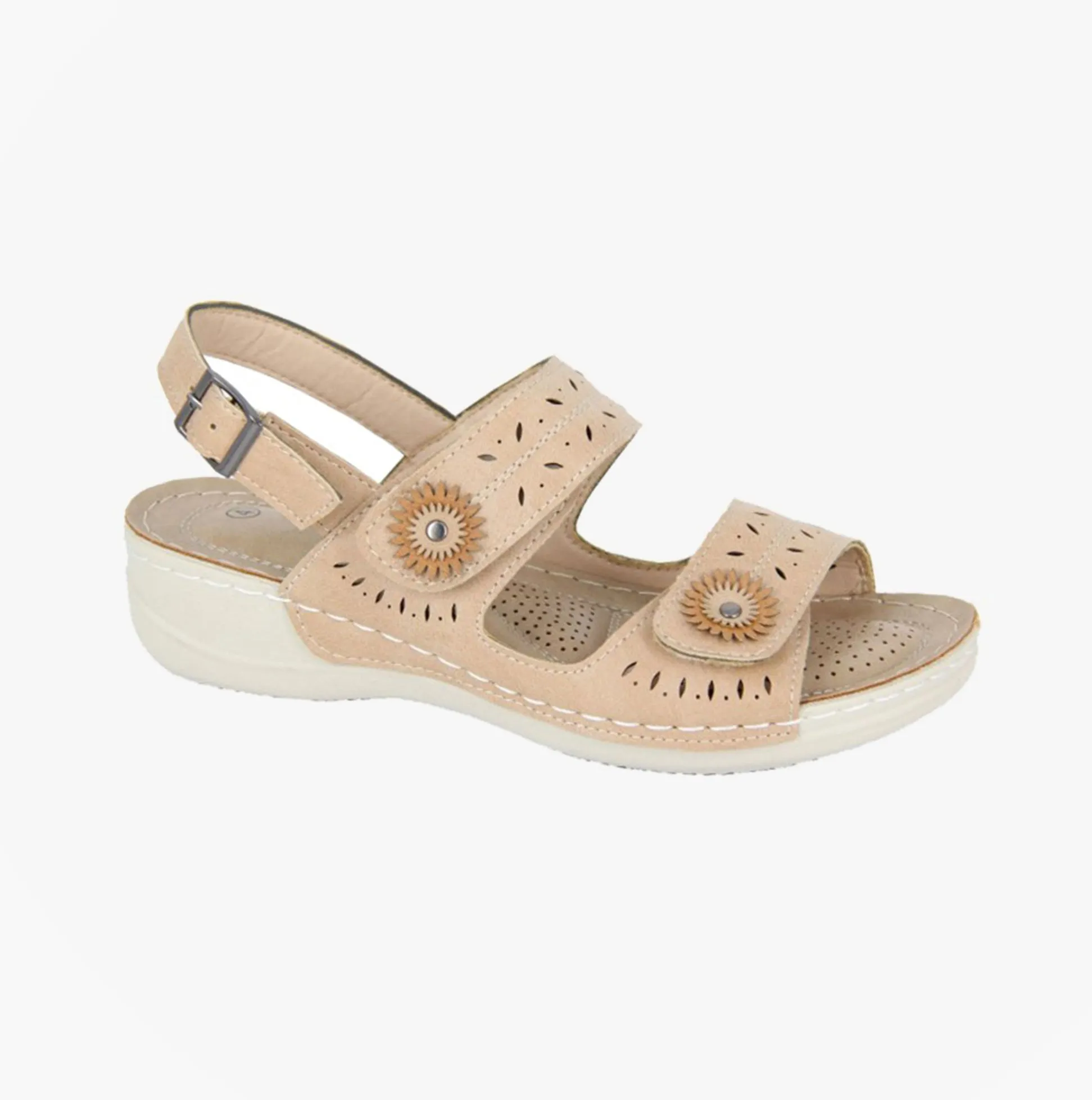 Boulevard L518BE Ladies Sandals Natural sold by Shuperb