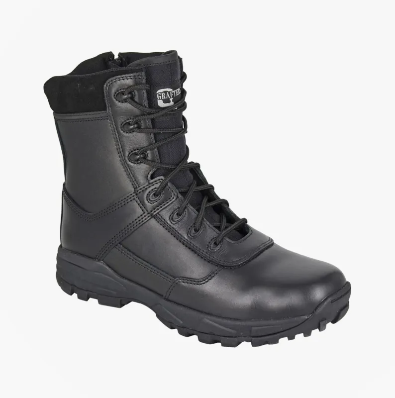 Grafters TIGER8ZIP Mens Boots Black sold by Shuperb