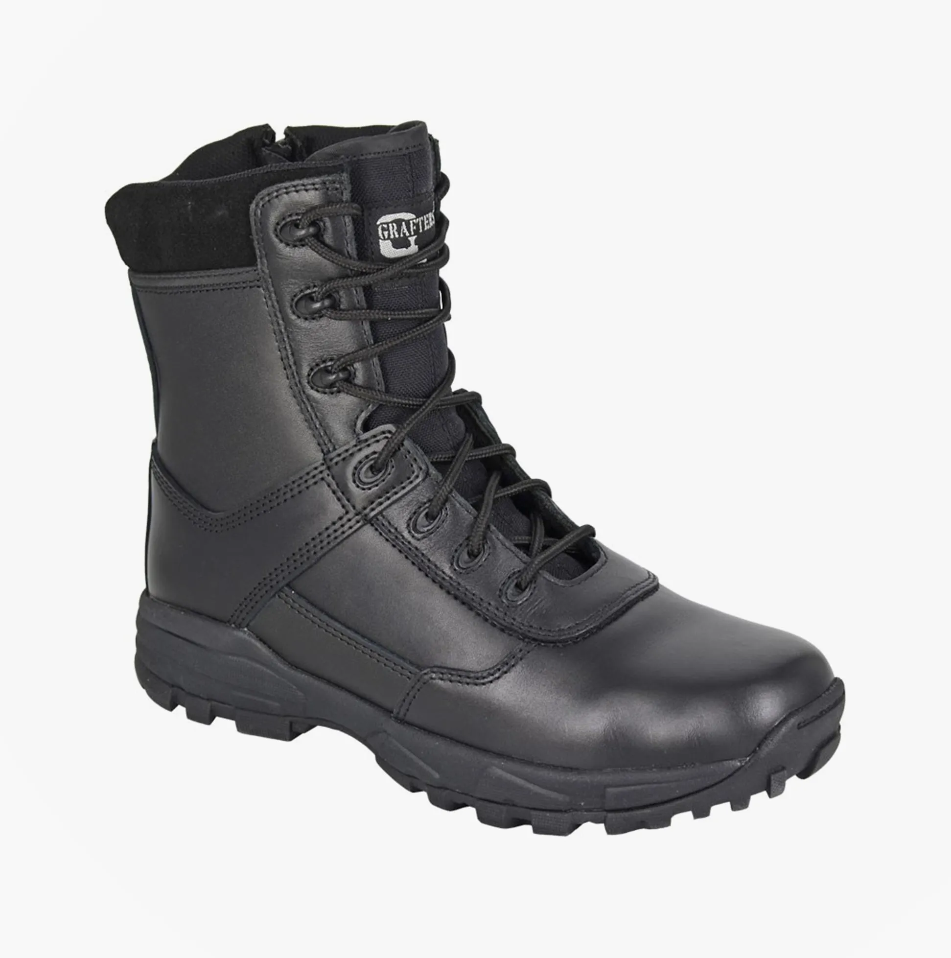 Grafters TIGER8ZIP Mens Boots Black sold by Shuperb