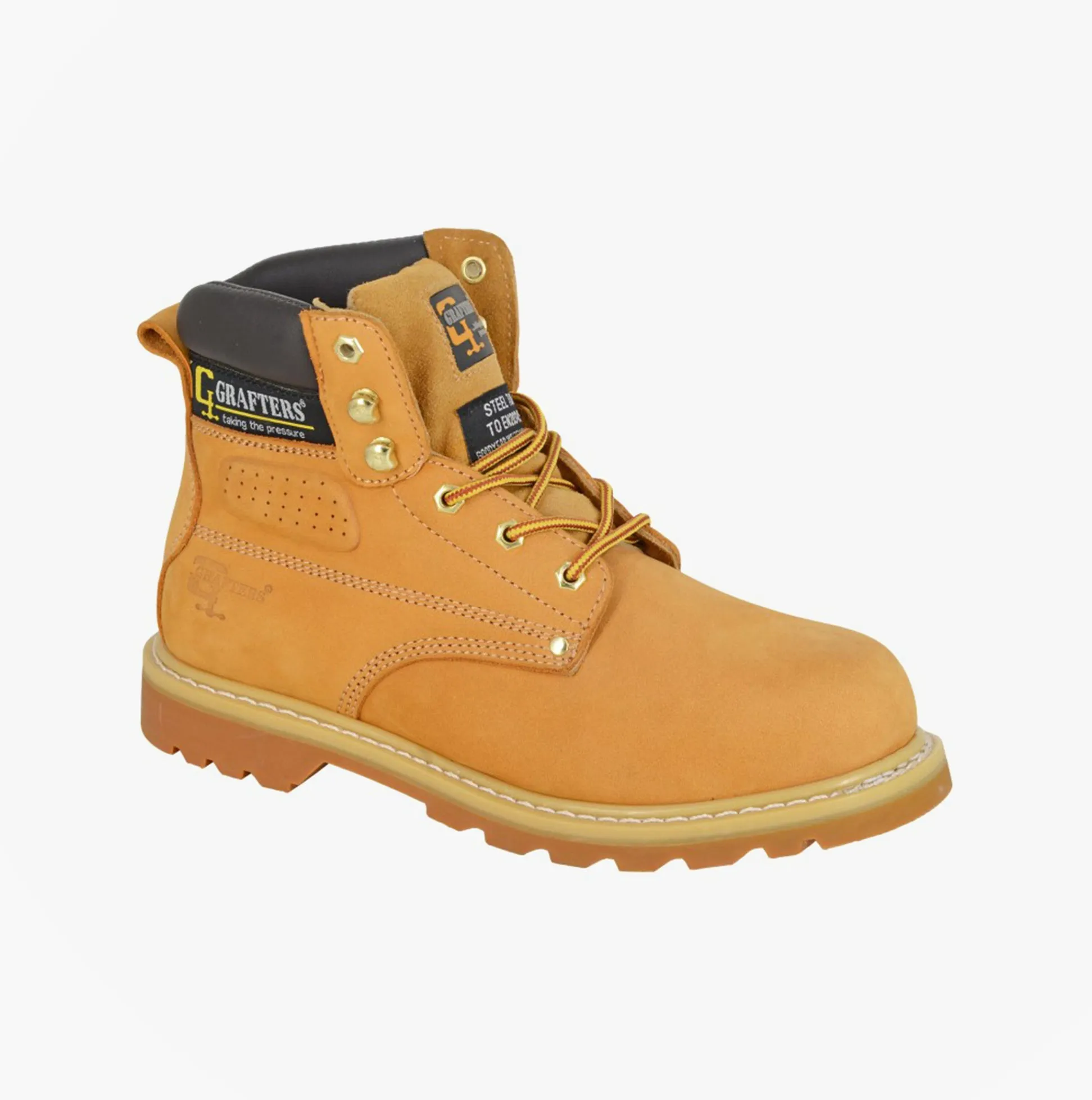 Grafters M538NY Mens Safety Boots Honey sold by Shuperb