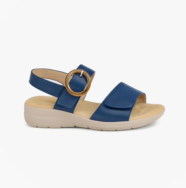 Boulevard L396NC Ladies Sandals Navy sold by Shuperb