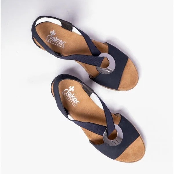 Rieker 624H6-14 Womens Heel Shoes Blue sold by Shuperb product image thumbnail 4