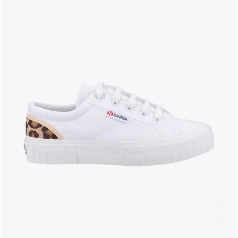 2630 STRIPE PAD Womens Trainers White/Leopard sold by Shuperb