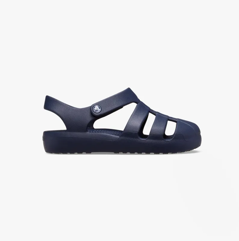 Crocs 210625-410 CLASSIC FISHERMAN Unisex Kids Sandals Navy sold by Shuperb