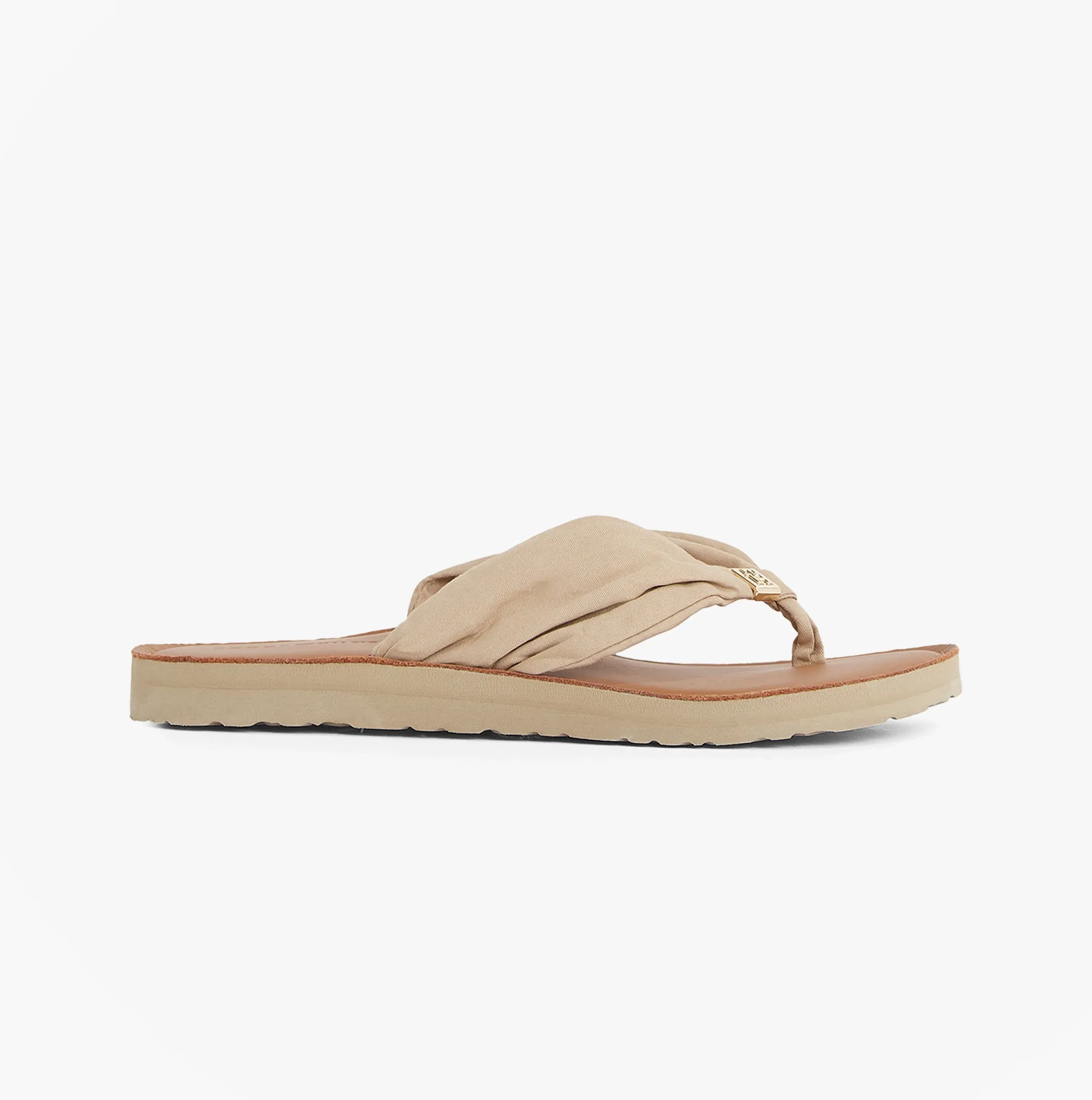 Tommy Hilfiger Monogram Plaque Womens Flip-Flop Beige sold by Shuperb product image thumbnail 2