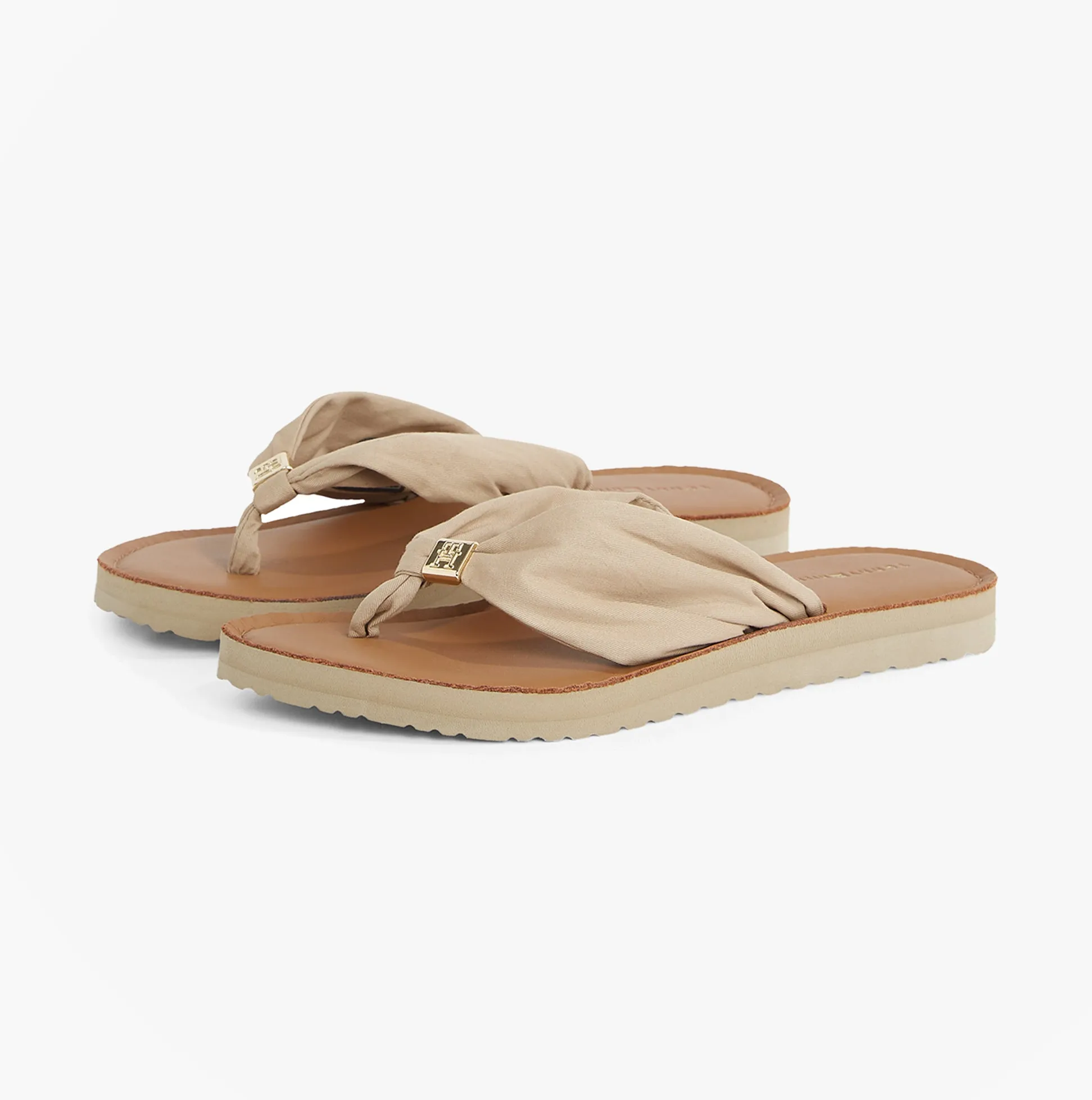 Tommy Hilfiger Monogram Plaque Womens Flip-Flop Beige sold by Shuperb product image thumbnail 4