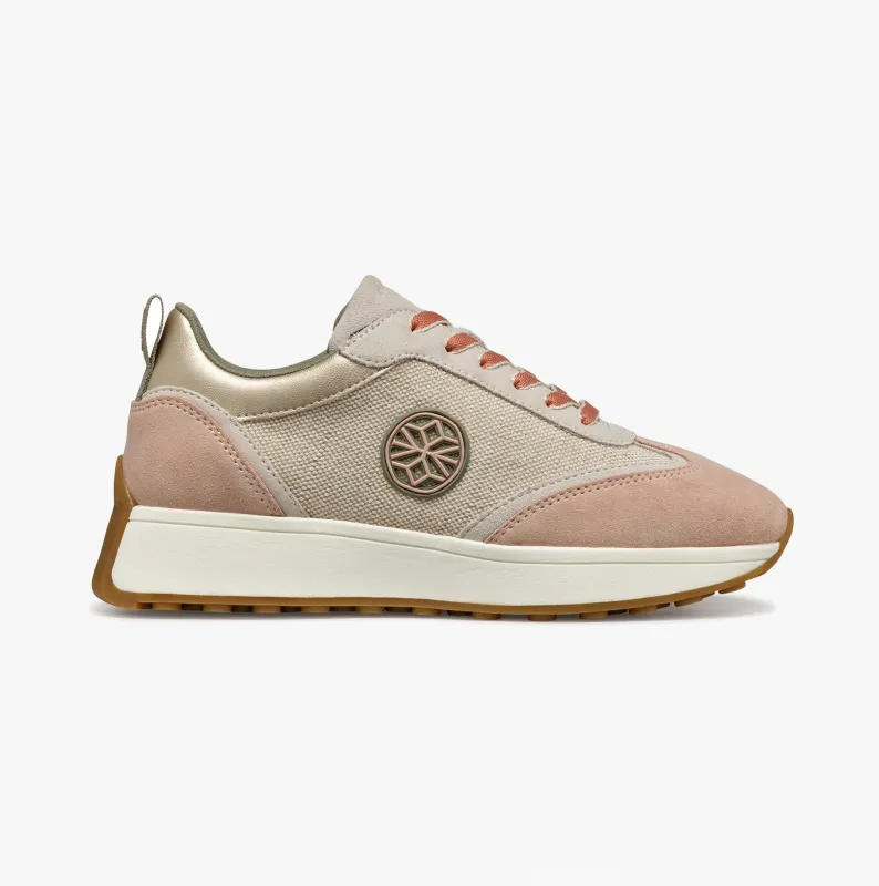 GEOX D AMABEL Womens Trainers Light Sand/Light Taupe sold by Shuperb