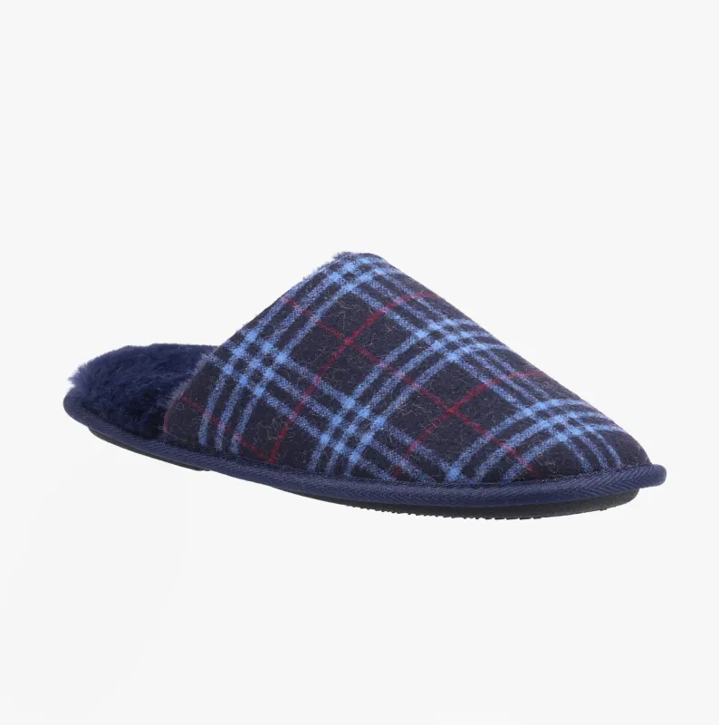 Fleet & Foster RHYS Mens Mule Slippers Navy sold by Shuperb