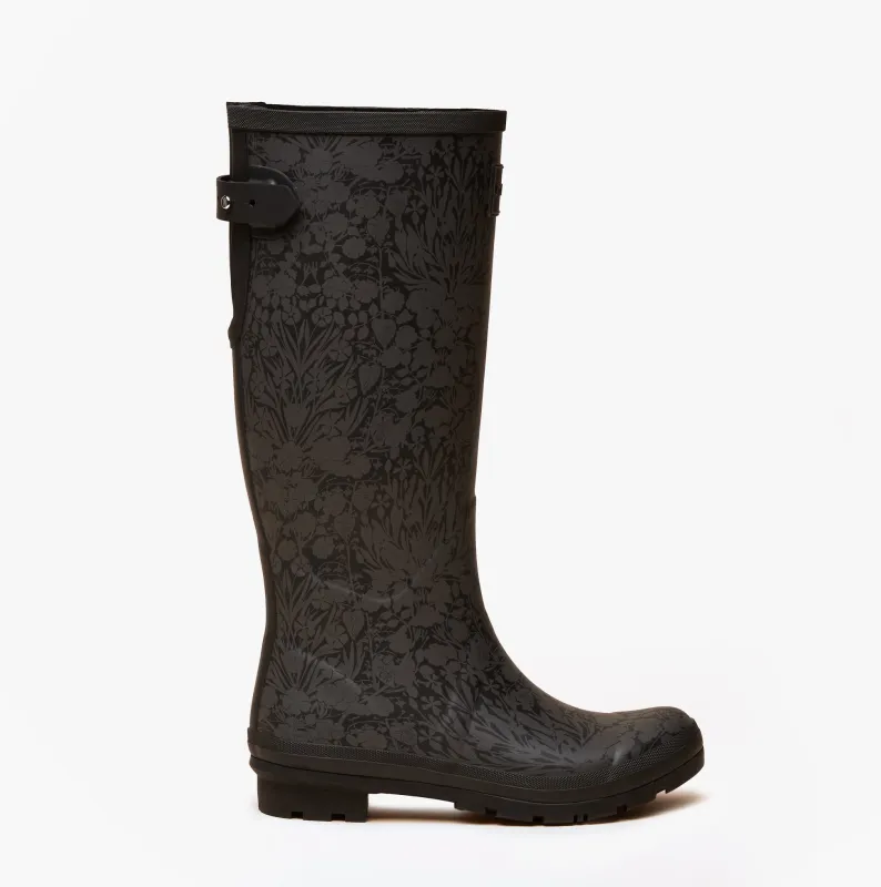 Joules WELLY PRINT Womens Wellington Boots Black sold by Shuperb