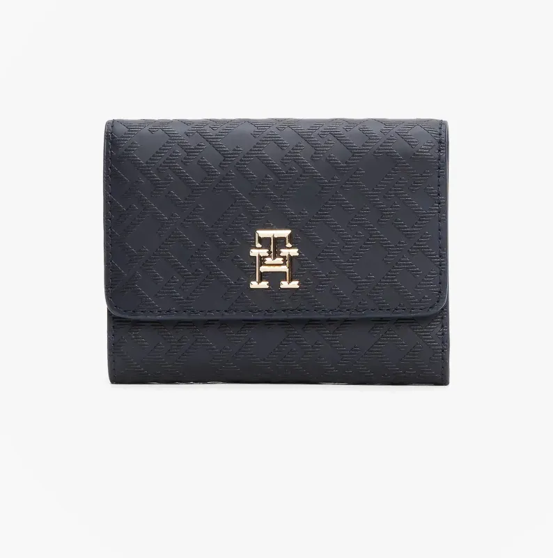 Tommy Hilfiger Womens Monogram Trifold Wallet Navy made by Tommy Hilfiger