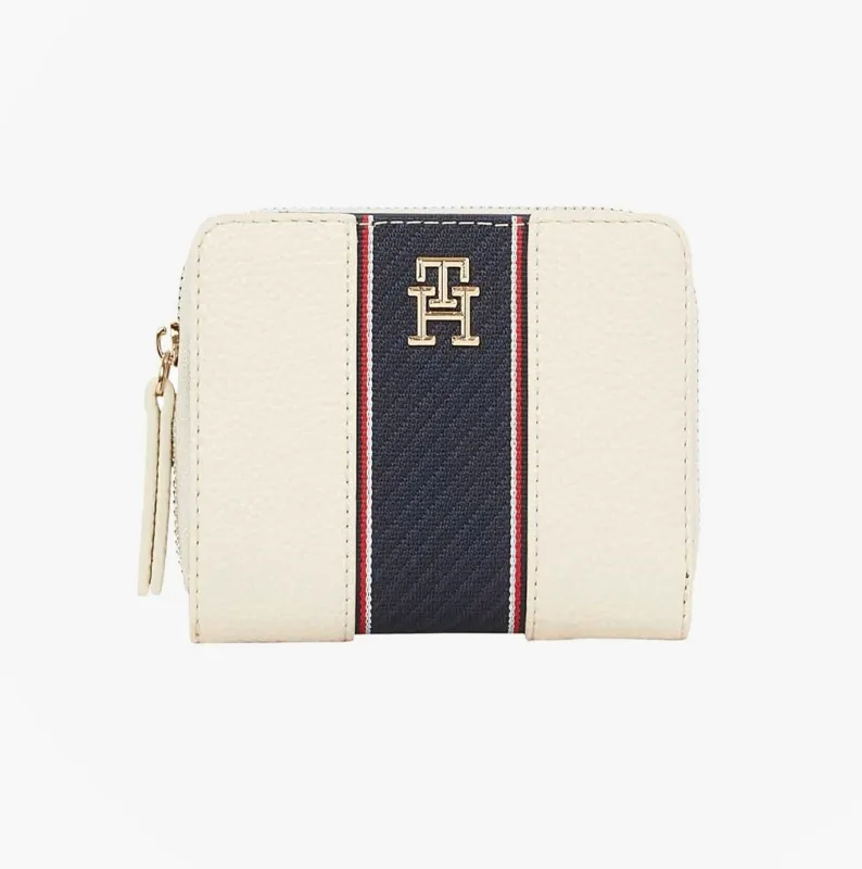 Tommy Hilfiger Womens monogram wallet with TH signature Cream made by Tommy Hilfiger