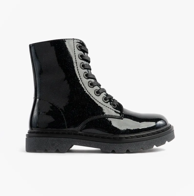 Heavenly Feet JUSTINA2 GLITTER Womens Ankle Boots Black Glitter sold by Shuperb