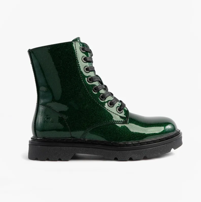 Heavenly Feet JUSTINA2 GLITTER Womens Ankle Boots Emerald Glitter sold by Shuperb