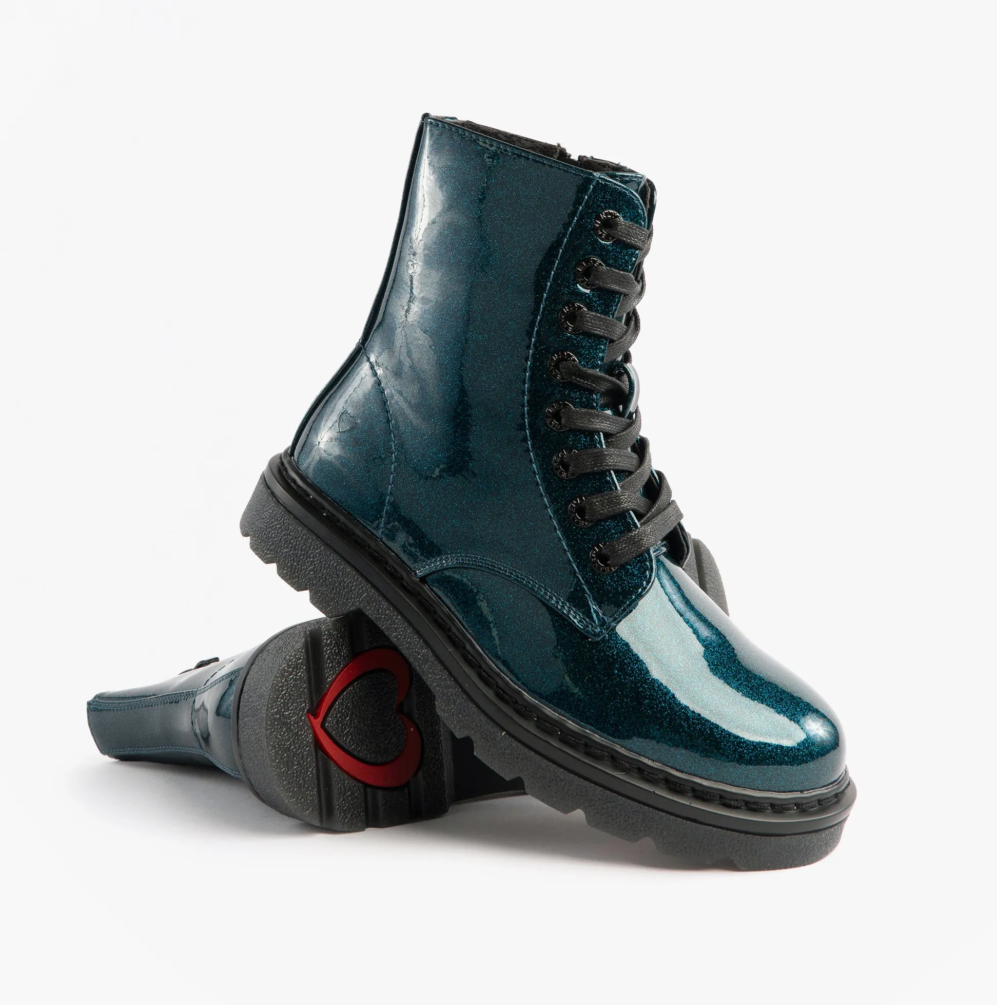 Heavenly Feet JUSTINA2 GLITTER Womens Ankle Boots Ocean Glitter sold by Shuperb product image thumbnail 2