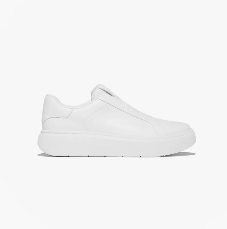 FitFlop 'Ready To Go' LEATHER LACELESS Ladies Sneakers Urban White sold by Shuperb