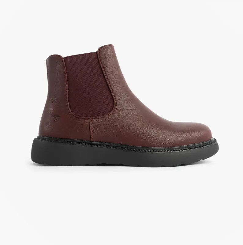 Heavenly Feet AZALEA Womens Chelsea Boots Burgundy sold by Shuperb