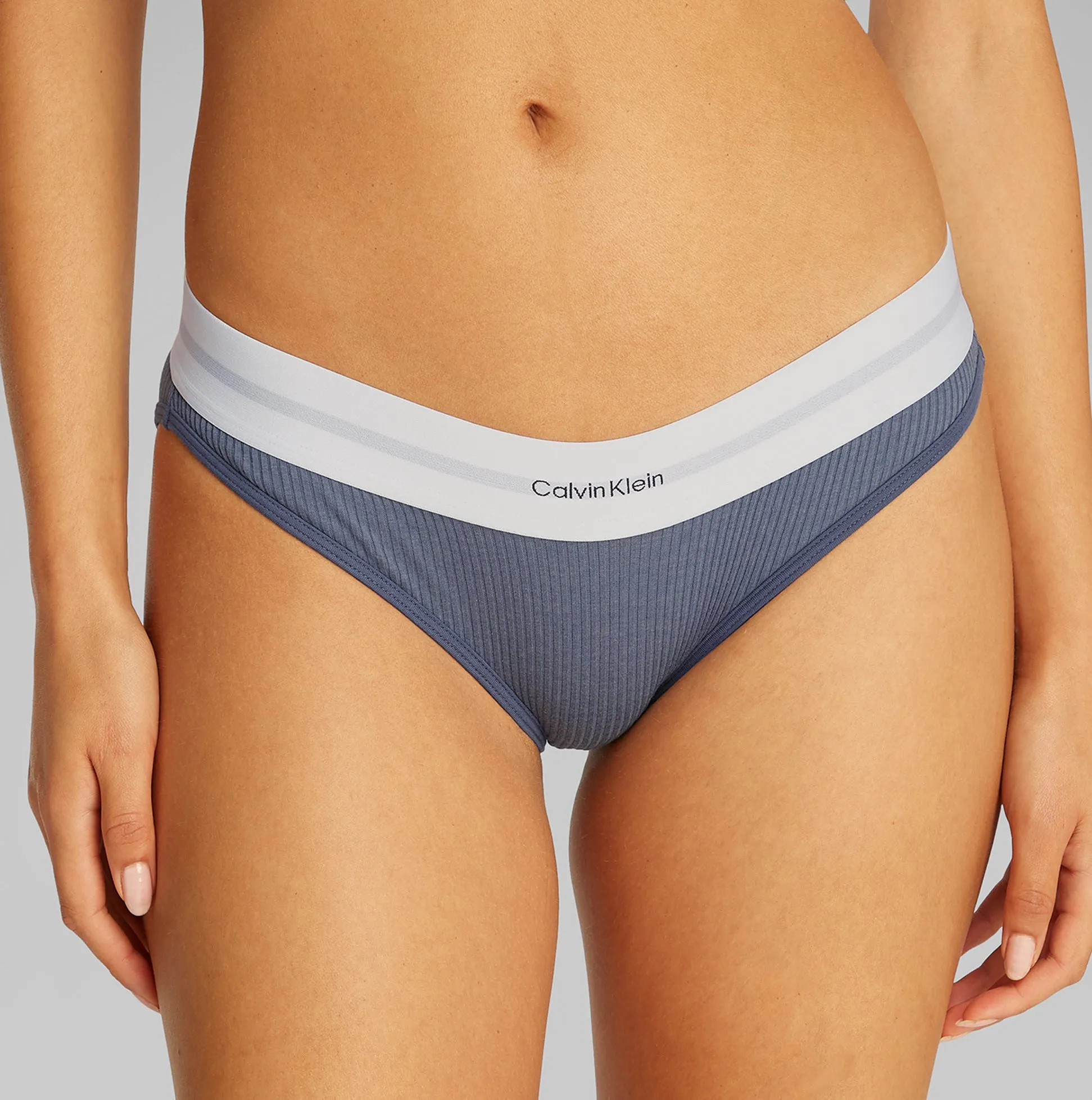 Calvin Klein BIKINI Brief Womens Cotton Modal Stretch Rib Grisaille sold by Shuperb product image thumbnail 4