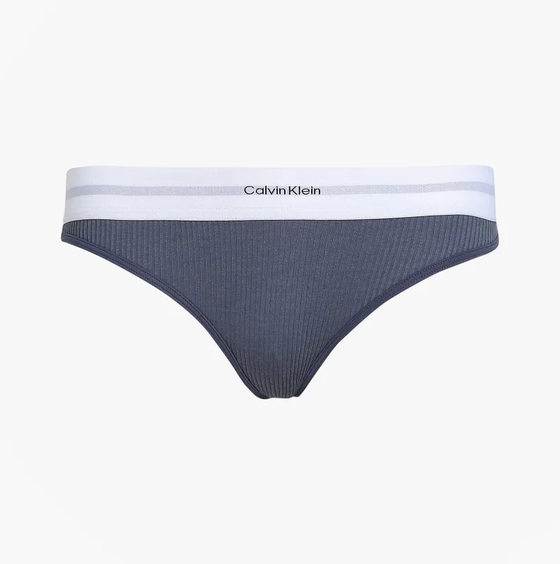 Calvin Klein BIKINI Brief Womens Cotton Modal Stretch Rib Grisaille sold by Shuperb