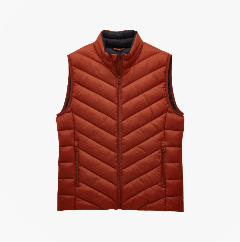 Joules GARRETT Mens Showerproof Padded Gilet Orange sold by Shuperb