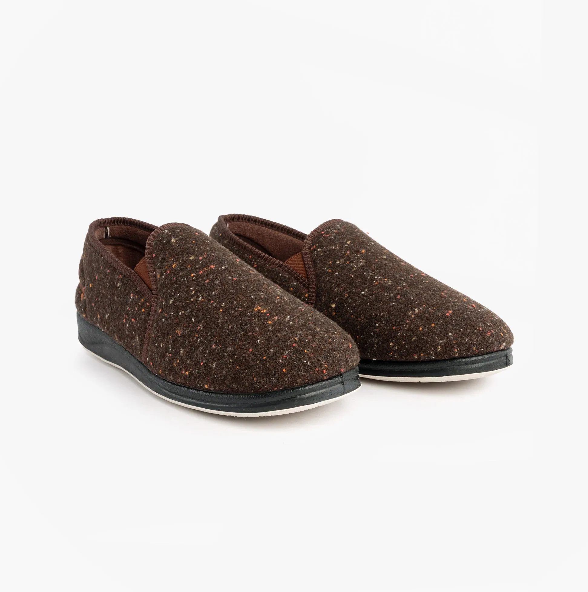 Padders ALBERT Mens (G Fit) Full Slipper Slippers Brown Tweed sold by Shuperb product image thumbnail 4