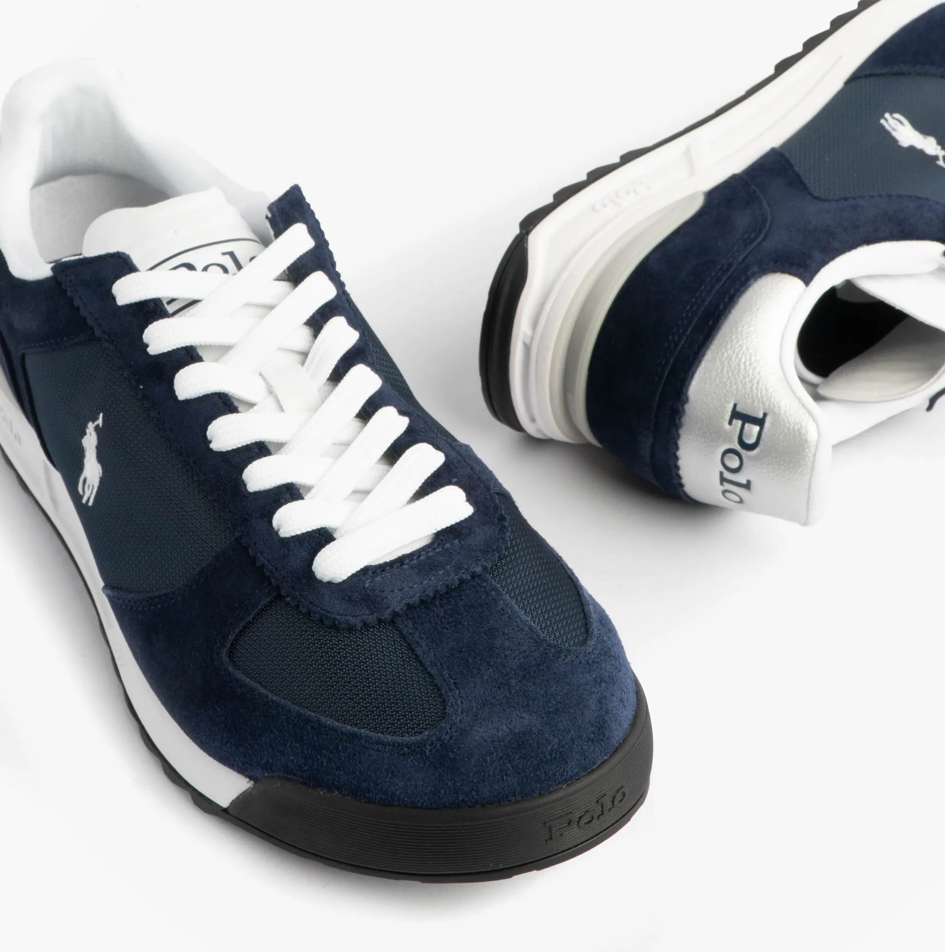 Polo Ralph Lauren Mens Varick Suede & Oxford Lace Up Trainer Navy sold by Shuperb product image thumbnail 5