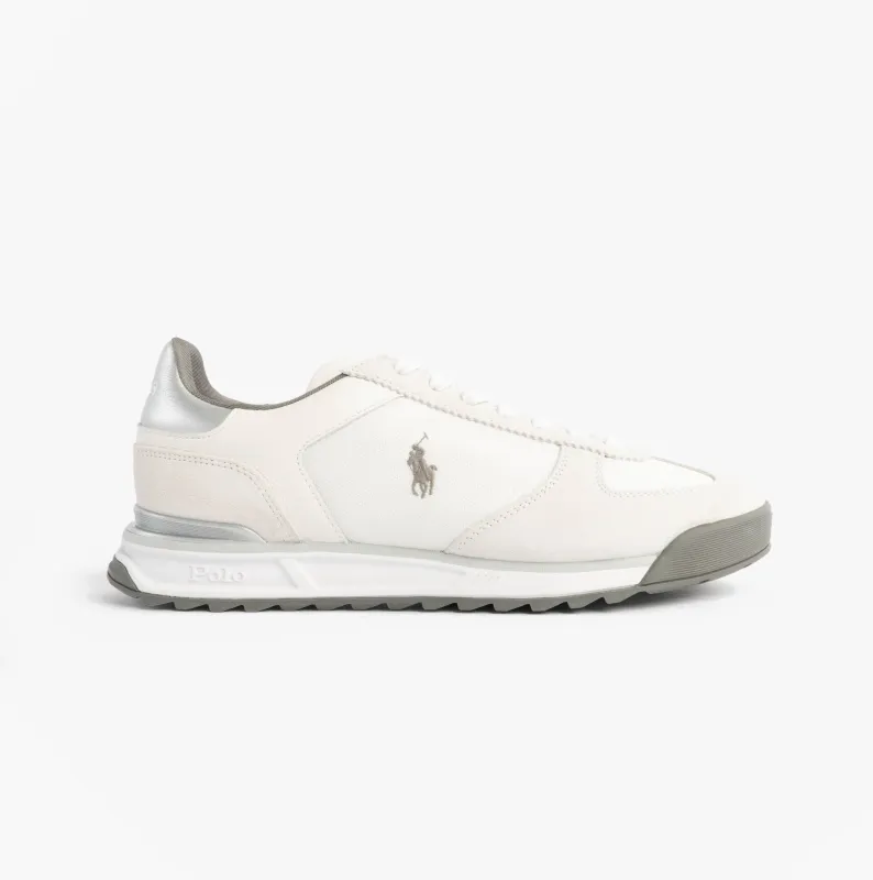 Polo Ralph Lauren Mens Varick Suede & Oxford Lace Up Trainer White sold by Shuperb