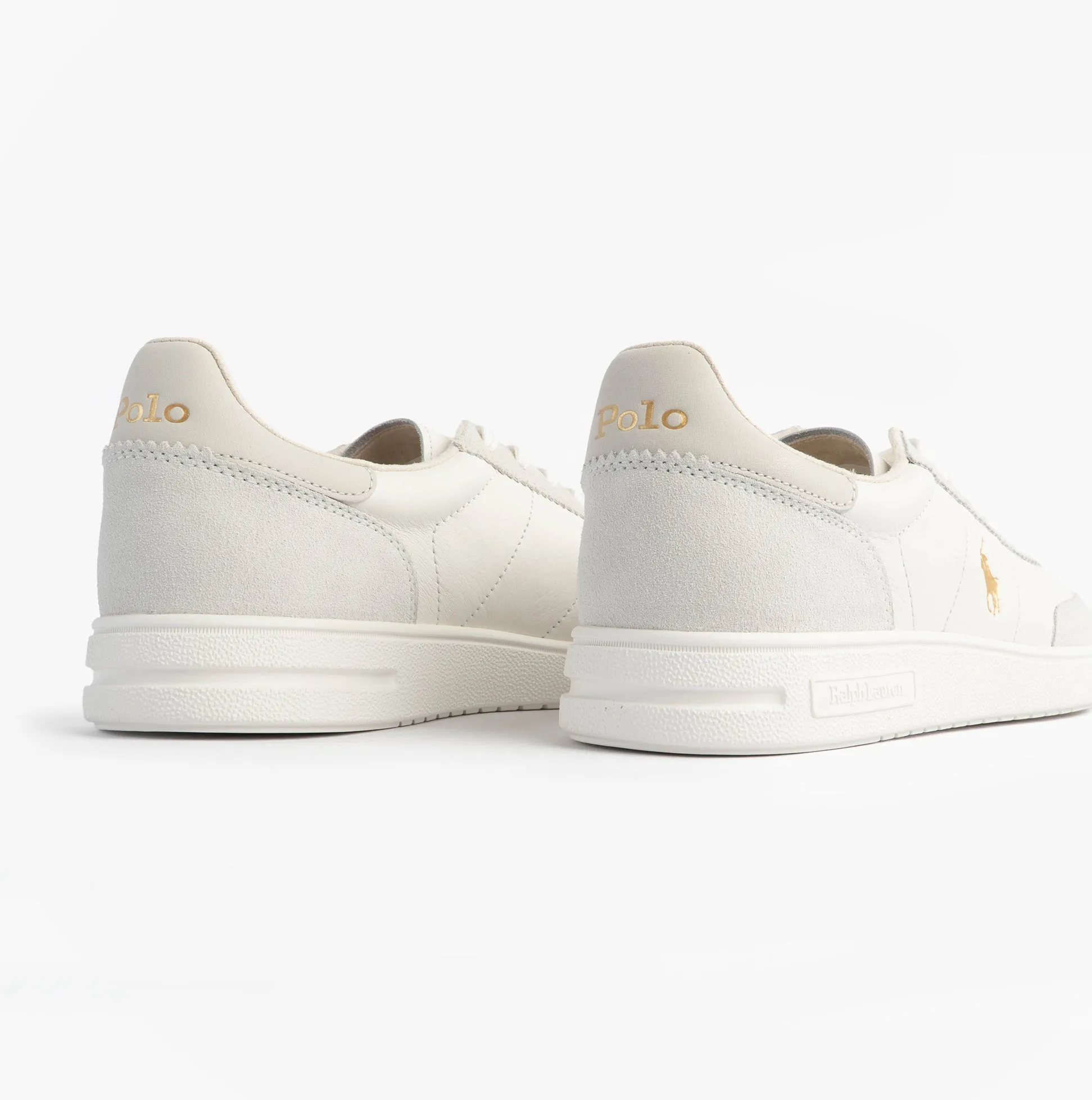 Polo Ralph Lauren Mens Bedford Lace Up Leather-Suede Trainer White sold by Shuperb product image thumbnail 5
