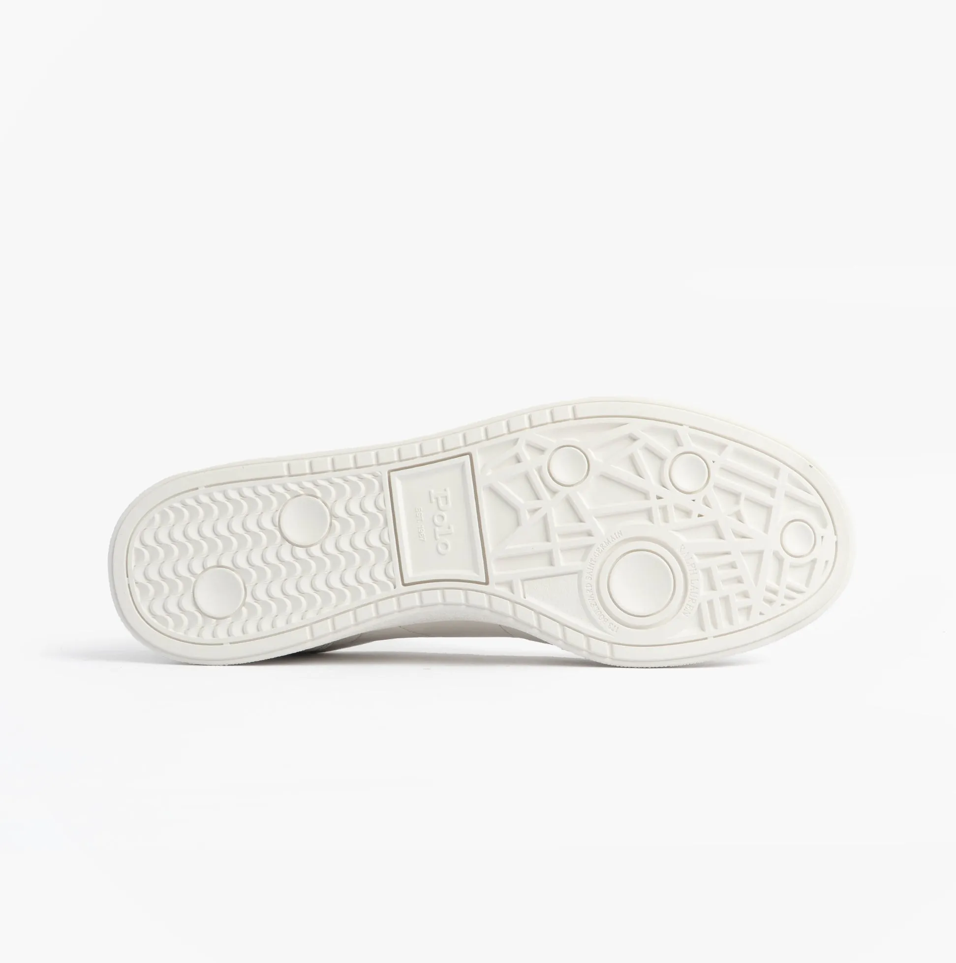 Polo Ralph Lauren Mens Bedford Lace Up Leather-Suede Trainer White sold by Shuperb product image thumbnail 3