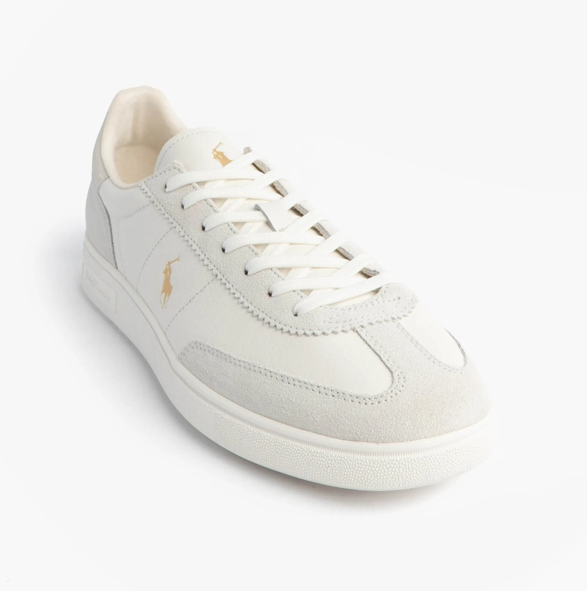Polo Ralph Lauren Mens Bedford Lace Up Leather-Suede Trainer White sold by Shuperb product image thumbnail 4