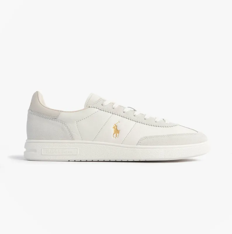 Polo Ralph Lauren Mens Bedford Lace Up Leather-Suede Trainer White sold by Shuperb