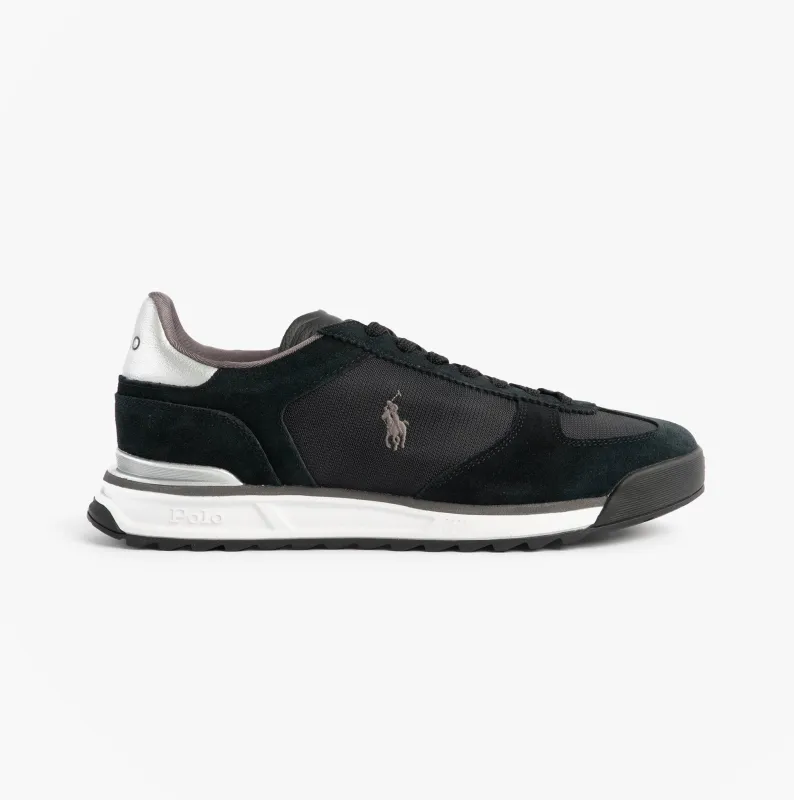 Polo Ralph Lauren Mens Varick Suede & Oxford Lace Up Trainer Black sold by Shuperb