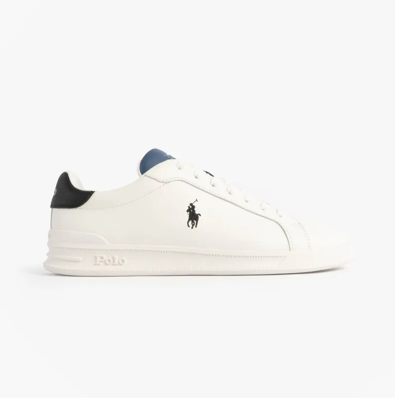 Polo Ralph Lauren Mens Heritage Court II Leather Trainer Off White/Blue sold by Shuperb