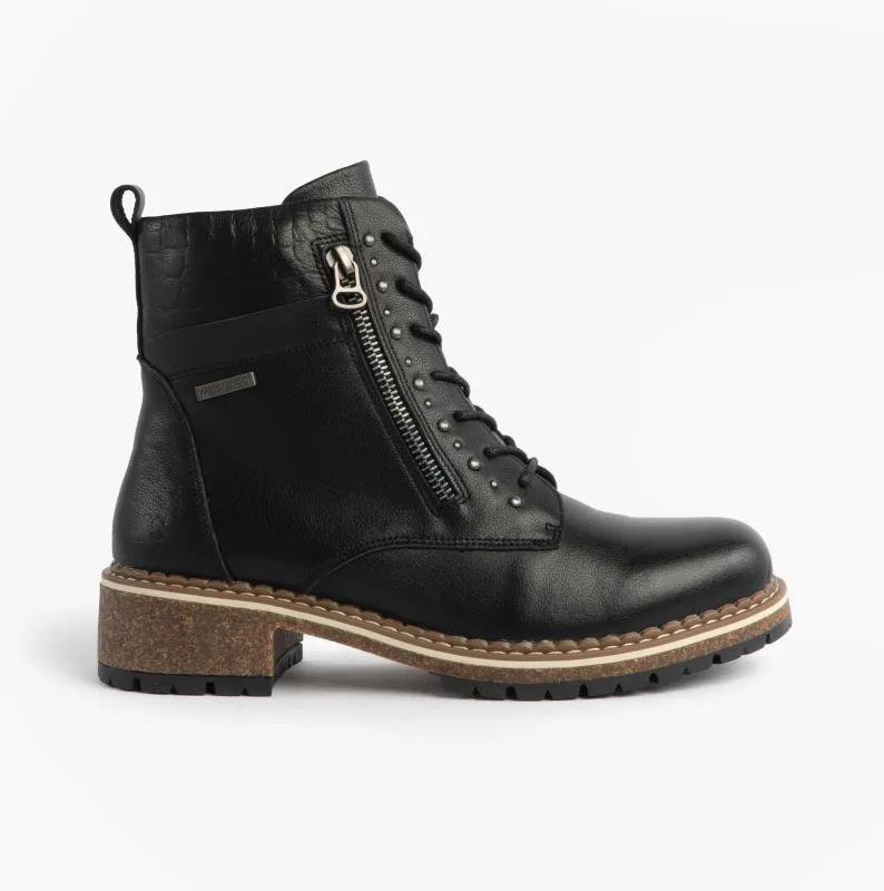 Josef Seibel WAYLYNN 10 Womens Lace Up Ankle Boots Black sold by Shuperb